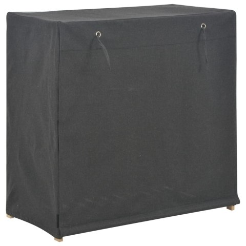 Szafka na buty z pokrowcem, szara, 79x40x80 cm, tkanina