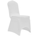 Elastyczne pokrowce na krzesła, białe, 12 szt.