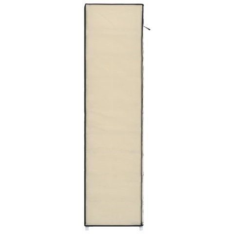 Szafka na buty z osłoną, kremowa, 115x28x110 cm, tkanina