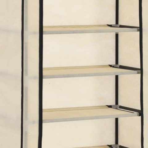 Szafka na buty z osłoną, kremowa, 57x29x162 cm, tkanina
