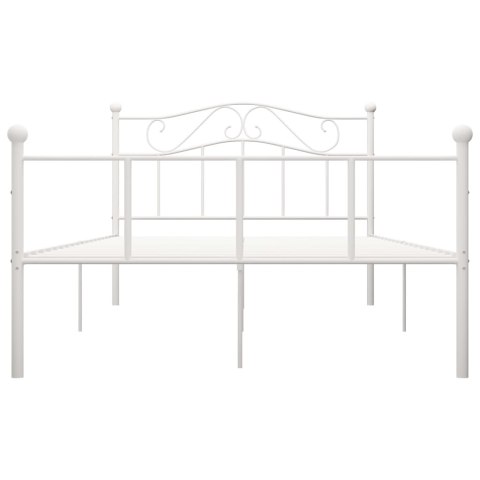 Rama łóżka, biała, metalowa, 120 x 200 cm