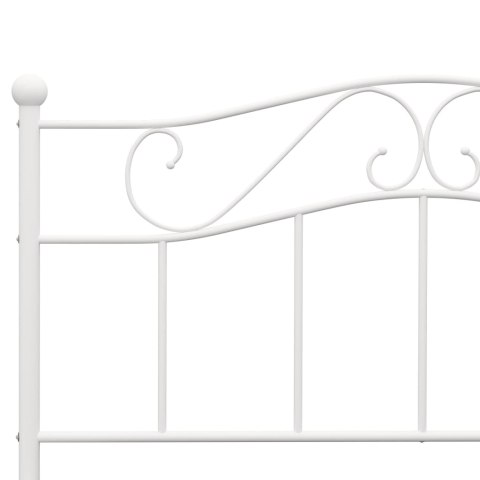 Rama łóżka, biała, metalowa, 140 x 200 cm