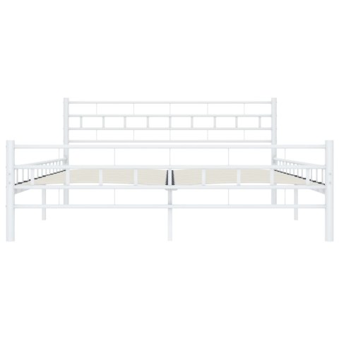 Rama łóżka, biała, metalowa, 160 x 200 cm