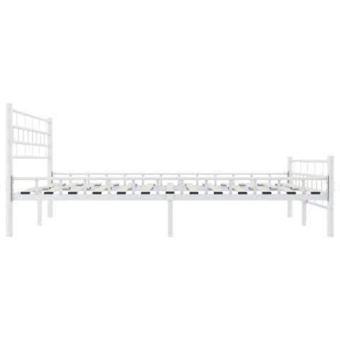 Rama łóżka, biała, metalowa, 160 x 200 cm