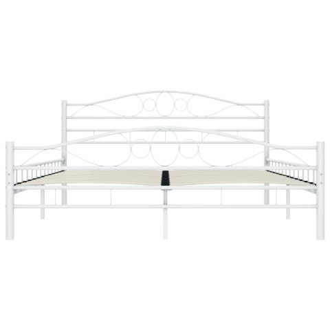 Rama łóżka, biała, metalowa, 160 x 200 cm