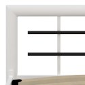Rama łóżka, biało-czarna, metalowa, 160 x 200 cm