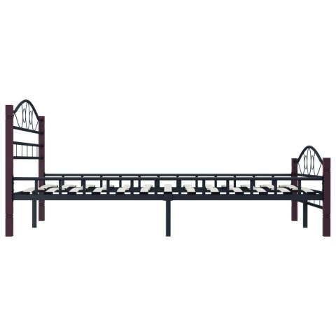 Rama łóżka, czarna, metalowa, 120 x 200 cm