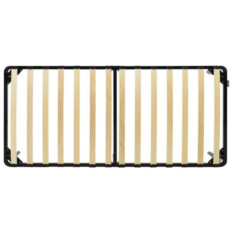 Rama łóżka, czarna, metalowa, 90 x 200 cm