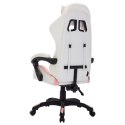 Fotel dla gracza z RGB LED, różowo-czarny, sztuczna skóra