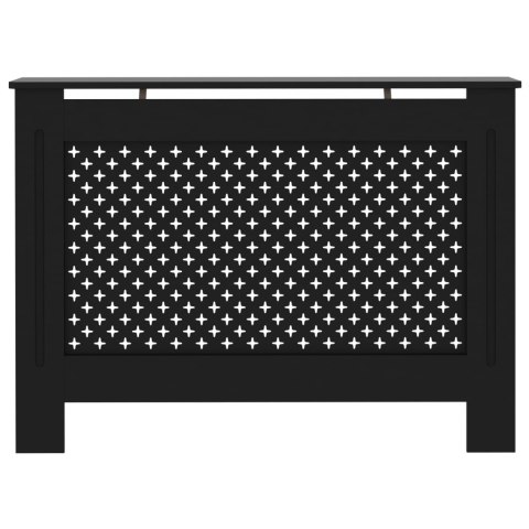 Osłona na kaloryfer, czarna, 112x19x81 cm, MDF Osłona na kaloryfer, czarna, 112x19x81 cm, MDF