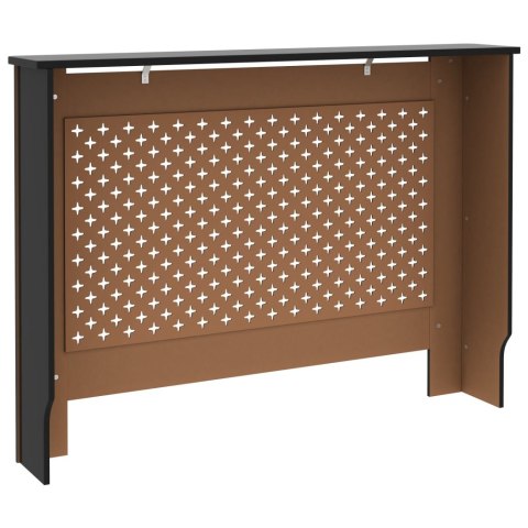 Osłona na kaloryfer, czarna, 112x19x81 cm, MDF Osłona na kaloryfer, czarna, 112x19x81 cm, MDF