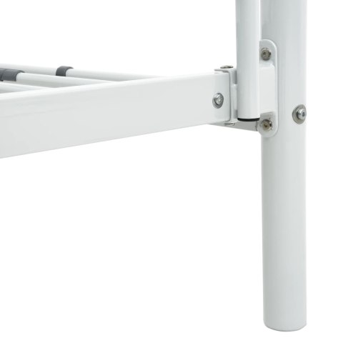 Rama łóżka piętrowego, biała, metalowa, 140x200 cm/90x200 cm