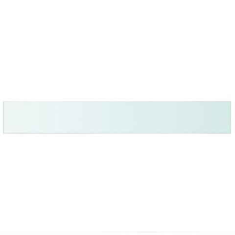 Półki, 2 szt., szklany, przezroczysty panel, 90 x 12 cm