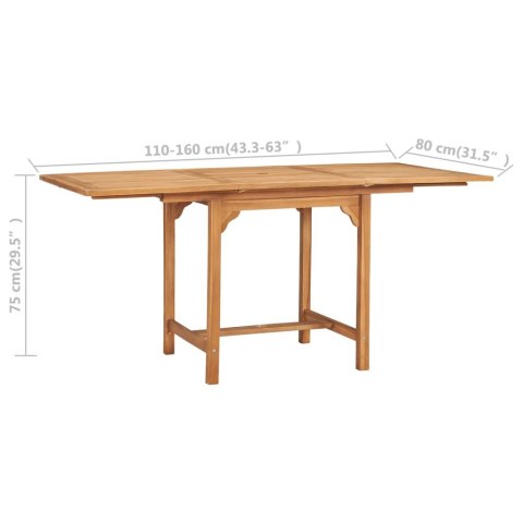 5-cz. zestaw mebli ogrodowych, lite drewno tekowe