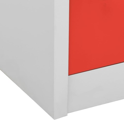 Szafki zamykane, 5 szt., jasnoszaro-czerwone, 90x45x92,5 cm Szafki zamykane, 5 szt., jasnoszaro-czerwone, 90x45x92,5 cm