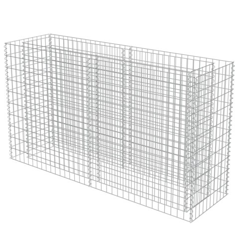 Podwyższona donica gabionowa, galwanizowana stal, 180x50x100 cm Podwyższona donica gabionowa, galwanizowana stal, 180x50x100 cm