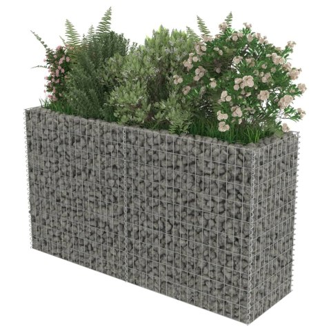 Podwyższona donica gabionowa, galwanizowana stal, 180x50x100 cm Podwyższona donica gabionowa, galwanizowana stal, 180x50x100 cm