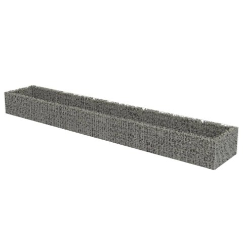 Podwyższona donica gabionowa, galwanizowana stal, 540x90x50 cm Podwyższona donica gabionowa, galwanizowana stal, 540x90x50 cm