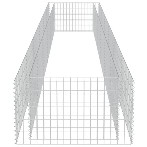 Podwyższona donica gabionowa, galwanizowana stal, 540x90x50 cm Podwyższona donica gabionowa, galwanizowana stal, 540x90x50 cm
