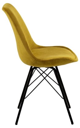 Krzesło Eris Sztruks Żółte