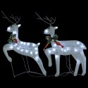 Dekoracja świąteczna - renifery z saniami, 100 białych LED