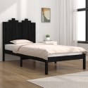 Rama łóżka, czarna, lite drewno sosnowe, 100 x 200 cm