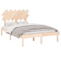 Rama łóżka, 135x190 cm, podwójna, lite drewno