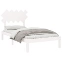 Rama łóżka, biała, 100 x 200 cm, lite drewno