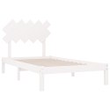 Rama łóżka, biała, 100 x 200 cm, lite drewno