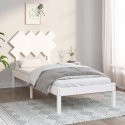 Rama łóżka, biała, 90x200 cm, lite drewno
