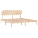 Rama łóżka, 200x200 cm, lite drewno