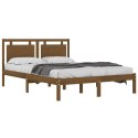 Rama łóżka, miodowy brąz, lite drewno, 120x200 cm