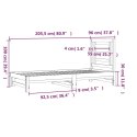 Łóżko rozsuwane, białe, 2x(90x200) cm, lite drewno sosnowe