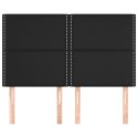 Zagłówki do łóżka, 4 szt, czarne, 72x5x78/88 cm, sztuczna skóra