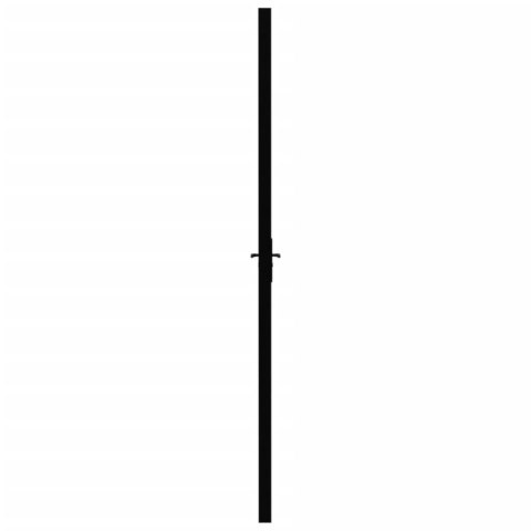 Drzwi wewnętrzne, szkło ESG i aluminium, 93x201,5 cm, czarne