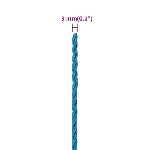 Linka robocza, niebieska, 3 mm, 500 m, polipropylen Linka robocza, niebieska, 3 mm, 500 m, polipropylen