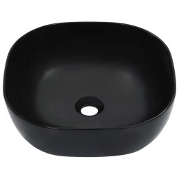 Umywalka, 42,5 x 42,5 x 14,5 cm, ceramiczna, czarna