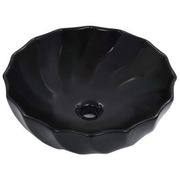 Umywalka, 46 x 17 cm, ceramiczna, czarna