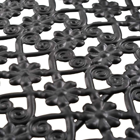 Składany stolik w stylu vintage, metalowy, 58x35x72, czarny