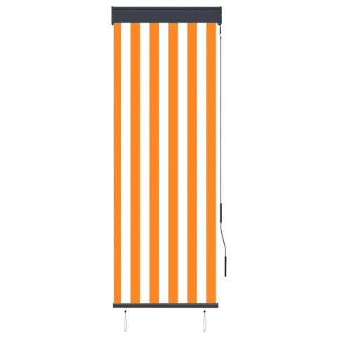 Roleta zewnętrzna, 60x250 cm, biało-pomarańczowa Roleta zewnętrzna, 60x250 cm, biało-pomarańczowa