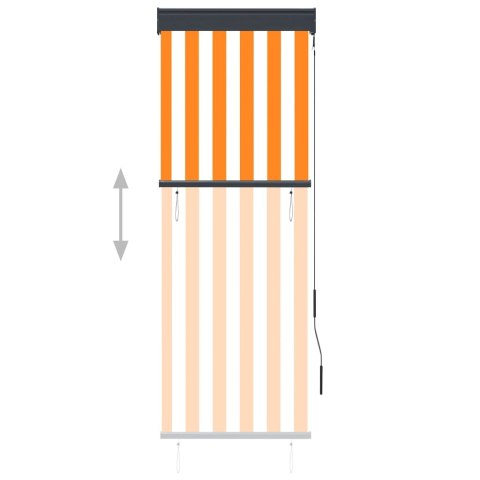 Roleta zewnętrzna, 60x250 cm, biało-pomarańczowa Roleta zewnętrzna, 60x250 cm, biało-pomarańczowa