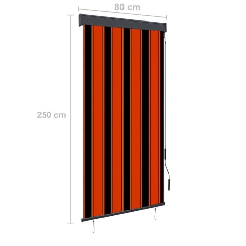 Roleta zewnętrzna, 80x250 cm, pomarańczowo-brązowa Roleta zewnętrzna, 80x250 cm, pomarańczowo-brązowa