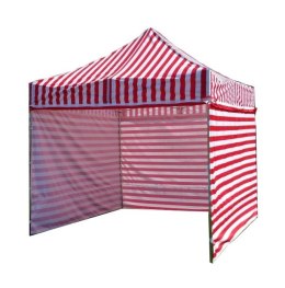 Namiot ogrodowy PROFI STEEL 3 x 3 - czerwono-białe paski