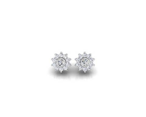 Złote kolczyki KBD5224 - Diament