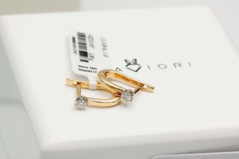 Złote kolczyki KZD2187 - Diament