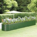 Donica ogrodowa, zielona, 554x100x68 cm malowana proszkowo stal