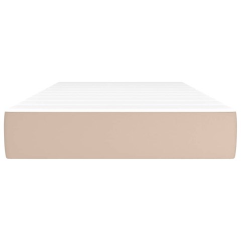 Materac kieszeniowy, cappuccino, 90x200x20 cm, sztuczna skóra