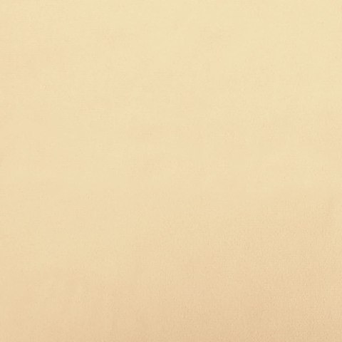 Podnóżek, kremowy, 60x60x39 cm, obity aksamitem