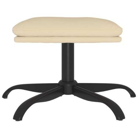 Podnóżek, kremowy, 60x60x39 cm, tapicerowany tkaniną