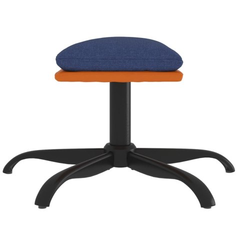 Podnóżek, niebieski, 60x60x39 cm, tkanina i ekoskóra